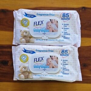 FLEX Fragrance Free Baby Wipes - White